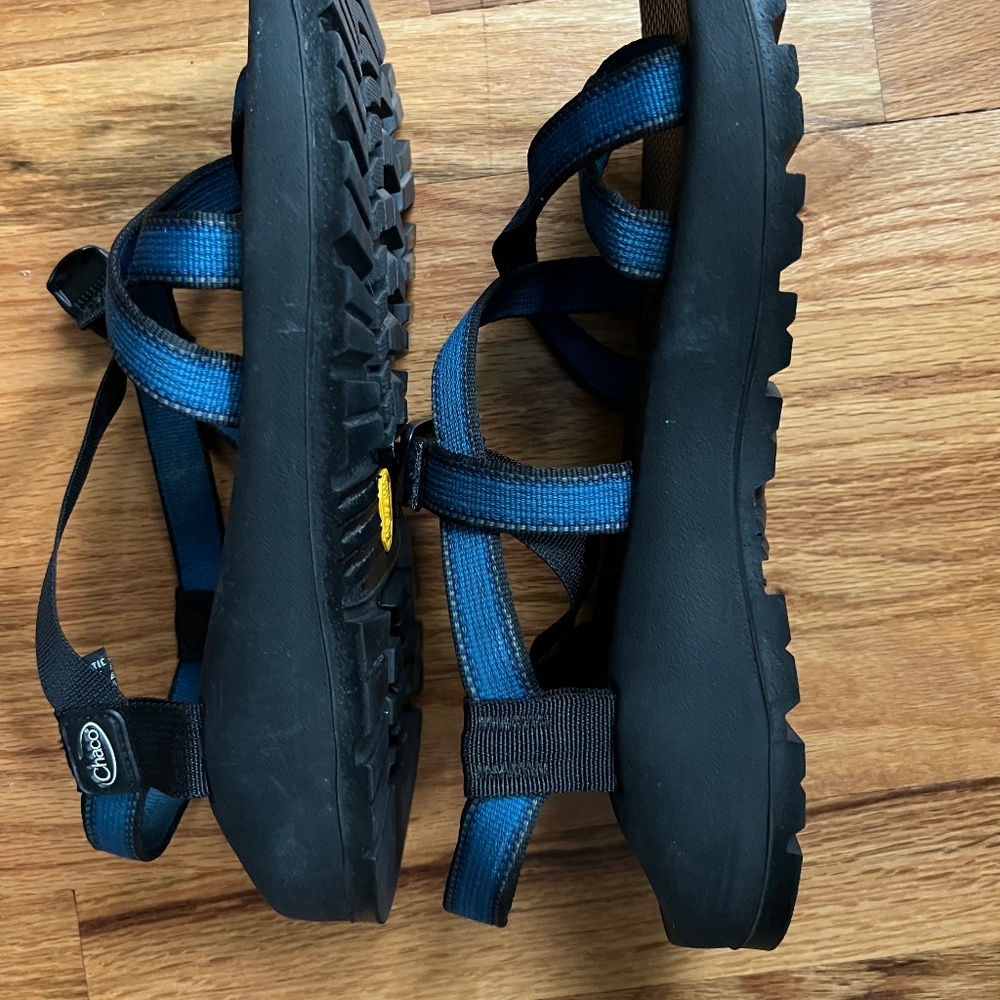 Vintage Chaco Z2 Terreno blue hiking/white water sandals men’s 11Med, USA! - Picture 5 of 15